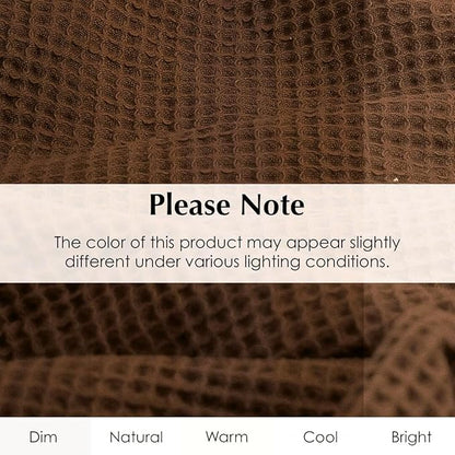Salt Earth GOTS Certified 100% Organic Cotton Throw Blanket, 60"x80" Waffle Blankets & Throws for Bed, Throw Blanket for Couch, Cozy Christmas Blankets and Throws for Christmas Gifts (Potting Soil)