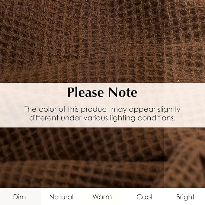 Salt Earth GOTS Certified 100% Organic Cotton Throw Blanket, 55"x60" Waffle Blankets & Throws for Bed, Throw Blanket for Couch, Cozy Christmas Blankets and Throws for Christmas Gifts (Potting Soil)