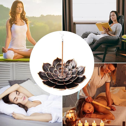 4Pack Incense Holder Cone Incense Burner Holder with Ash Catcher for Home Office Fragrance Accessories
