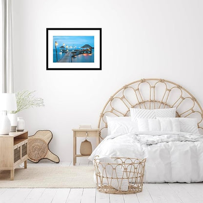 19x25 Picture Frame with 16x22 Mat Set of 2, Display Photo 16x22 with Mat or 19 x 25 Without Mat, Wall Hanging Large 19 by 25 Poster Frame with Plexiglass, 2 Pack, Black