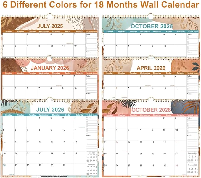 2026 Calendar - Calendar 2026 12 Month Planner from January 2026 to December 2026, Monthly Planner 2026 with Thick Paper, 11" x 14.5", Gold Leaf