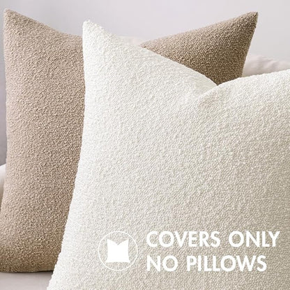 MIULEE Textured Boucle Throw Pillow Cover White Accent Solid Lumbar Christmas Pillow Case Decorative Soft Pack of 1 Couch Cushion Chair Sofa Bedroom Livingroom Home Decor,24x16 Inch