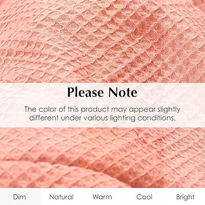 Salt Earth GOTS Certified 100% Organic Cotton Throw Blanket, 55" X 60" Waffle Blankets & Throws for Bed, Throw Blanket for Couch, Modern & Cozy Blanket, All Season, Comfy and Soft Blanket (Sun Bay)
