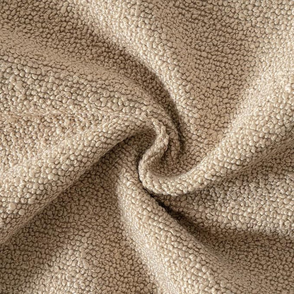 MIULEE 18x18 Inch Decorative Pillow Covers for Couch Bed Set of 2 Textured Boucle Neutral Winter Throw Pillows Khaki Accent Solid Cushion Pillowcases Sofa Livingroom Home Decor