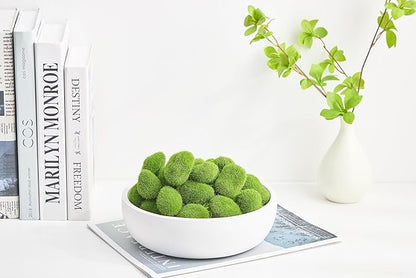 Aotea Crafts 7.9" Large White Key Bowl for Entryway Table Decor - Modern Concrete Sturdy Decorative Key Holder Bowl for Keys