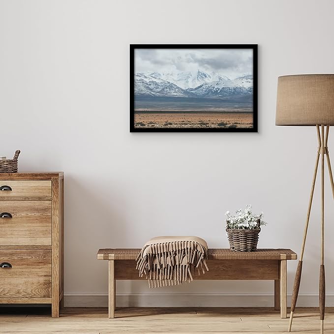Americanflat 18x27 Poster Frame with Polished Plexiglass - Black Picture Frame - Wide Photo Frames Made of Engineered Wood for Vertical or Horizontal Wall Display - Epic Collection - Black