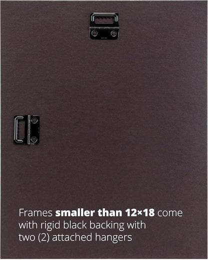 Craig Frames 1WB3BK 6 by 14-Inch Black Picture Frame, Single White Collage Mat with 2-4 by 6-Inch Openings