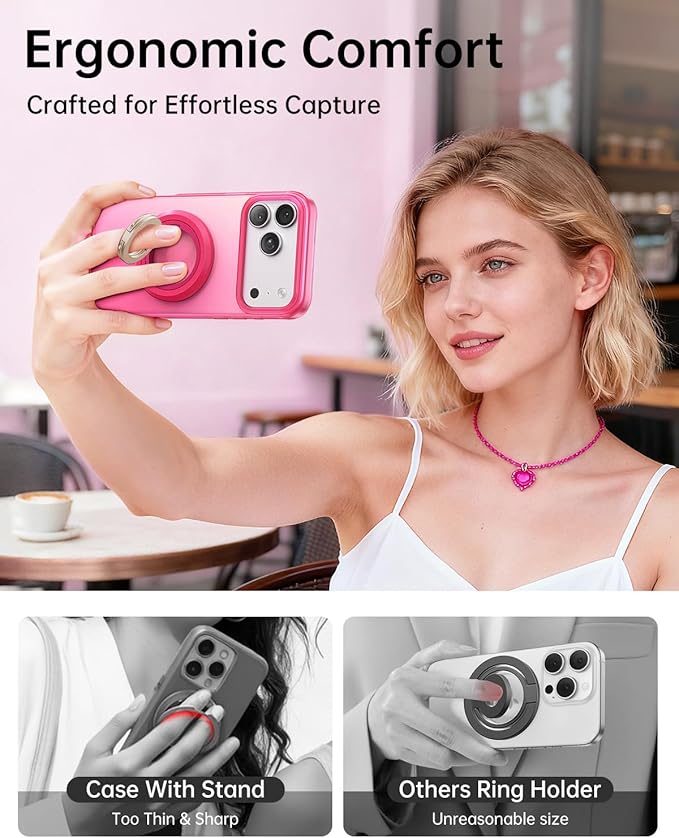 SYNCWIRE for MagSafe Phone Grip, Birthday Christmas Stocking Stuffers Surprise White Elephant Gifts for Women Mom Her Best Friends Sister Wife Teen Girl Magnetic Phone Ring Holder Kickstand Stand