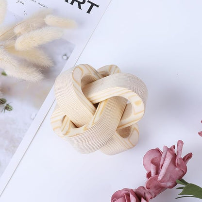 Wood Knot Decor Coffee Table Decor Shelf Decor Table Books Hand Carved Home Decoration Boho Farmhouse Rustic Modern Chain Link Decor Shabby Chic Bookshelf Decor 3 Link Wooden Knot