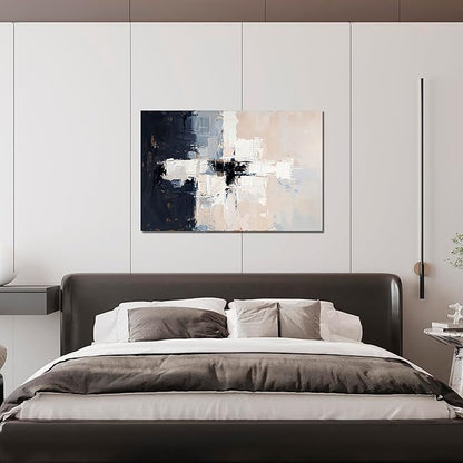 Abstract Wall Art Decor Abstract Canvas Art Wall Decor Modern Wall Art Pictures for Living Room Black and White Wall Art Decor Small White Wall Art Prints Artwork for Walls Home Office Decor 24" X 36"
