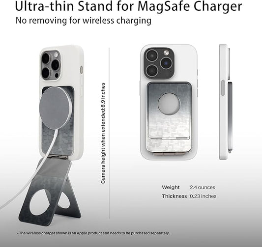 Magnetic Tripod for iPhone, Aluminium Phone Tripod Stand Compatible with Magsafe iPhone 17/16/15/14/13/12 Series, Foldable Strong Magnetic Phone Stand & Travel Essentials Accessories