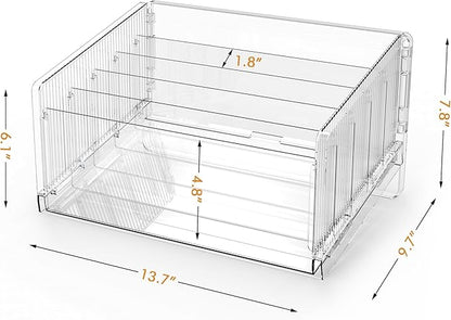 File Sorter Organizer, 5 Sections Acrylic Letter Tray for Desk, Mail Organizer Letter Holder for Envelopes, Mail, Electronics 1Pack