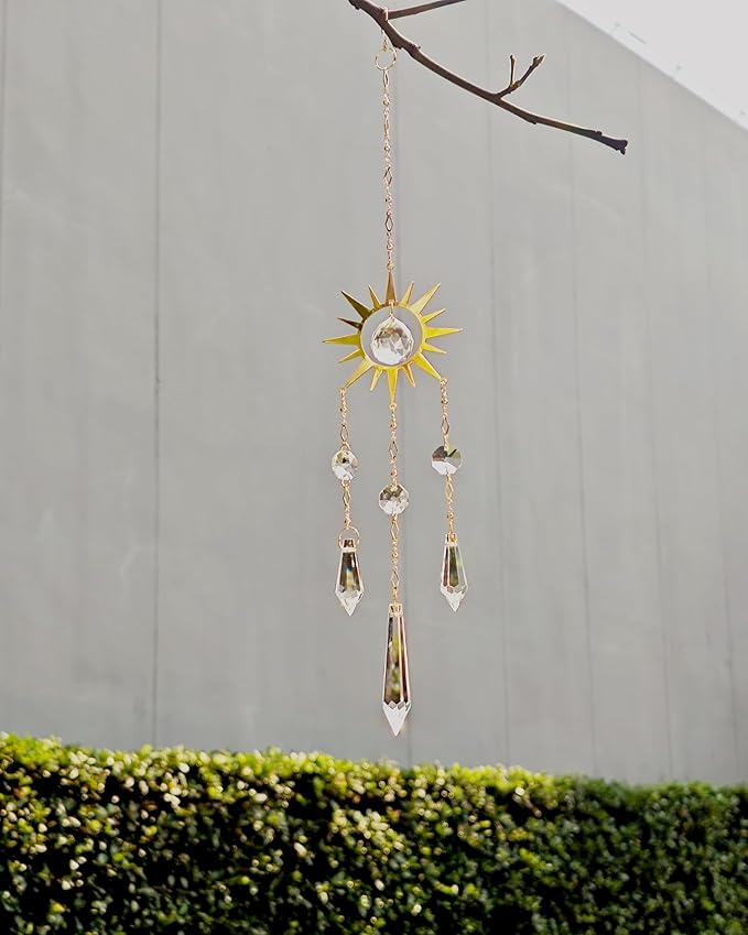 Hanging Crystal Suncatchers for Indoor Windows Prism Sun Light Catchers Celestial Rainbow Maker