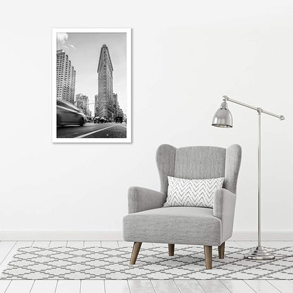 Americanflat 24x36 Poster Frame with Polished Plexiglass - White Picture Frame - Wide Photo Frames Made of Engineered Wood for Vertical or Horizontal Wall Display - Epic Collection - White