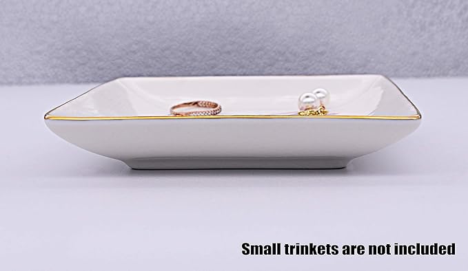 Godmother Gifts from Godchild-Birthday Baptism Christmas Mother's Day Presents for Godmom-Ceramic Jewelry Tray,Trinket Holder,Ring Dish-Lucky as Can Be the Best Godmother Belongs to Me