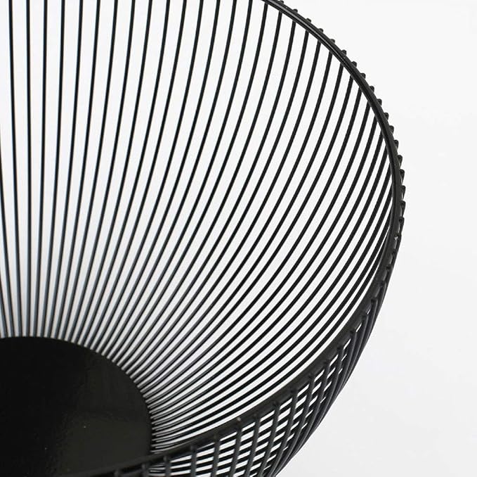 IBWell Black Wire Fruit Basket Fruit Bowl Kitchen Fruit Basket Stand Fruit Bowls for the Counters Metal Fruit Bowl (Round-Normal)