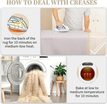 Faux Fur Rug, Beige Small Fluffy Rug for Sofa Chair Couch Cover 2x4 Feet, Ultra Soft Fuzzy Shag Rug for Bedroom, Indoor Shaggy Plush Floor Carpets Luxury Home Decor for Bedside