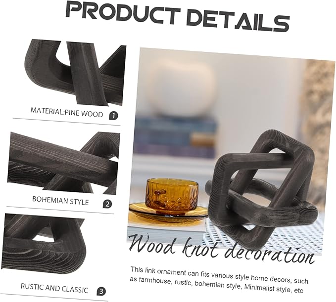 Wood Knot Link Decor Rustic Pine Wall Hanging Ornament for Home and Office Creative Entryway Decor Aesthetic for Farmhouse Minimalist Style