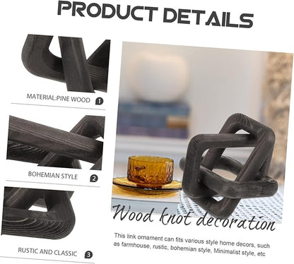Wood Knot Link Decor Rustic Pine Wall Hanging Ornament for Home and Office Creative Entryway Decor Aesthetic for Farmhouse Minimalist Style