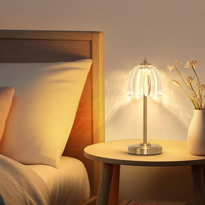 Tulip Lamp Shades Replacement, 5" Dia. * 4.25" H，0.394” Top Hole Clear Glass Sconce Shade Heavy and Thick for Table Lamp, 2 Pack