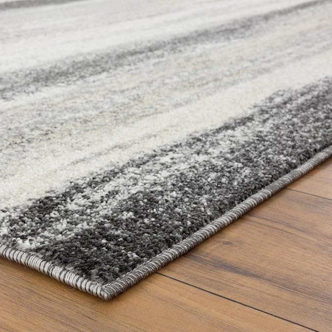LUXE WEAVERS Tower Hill Abstract Gray 4x5 Area Rug
