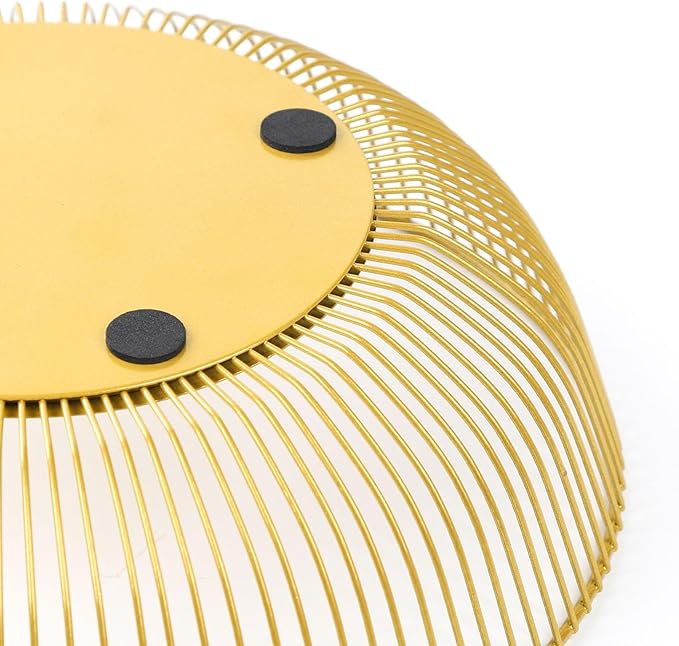 IBWell Gold Wire Fruit Basket Fruit Bowl Kitchen Fruit Basket Stand Fruit Bowls for the Counters Metal Fruit Bowl (Exposure)