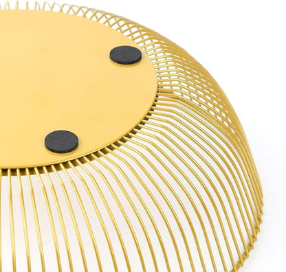 IBWell Gold Wire Fruit Basket Fruit Bowl Kitchen Fruit Basket Stand Fruit Bowls for the Counters Metal Fruit Bowl (Exposure)