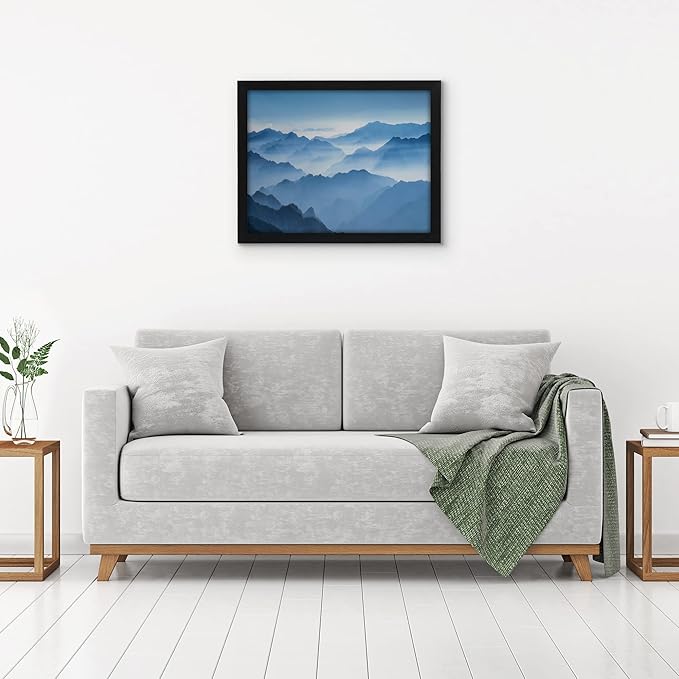 Americanflat 17x22 Picture Frame with Polished Plexiglass - Black Picture Frame - Wide Photo Frames Made of Engineered Wood for Vertical or Horizontal Wall Display - Epic Collection - Black