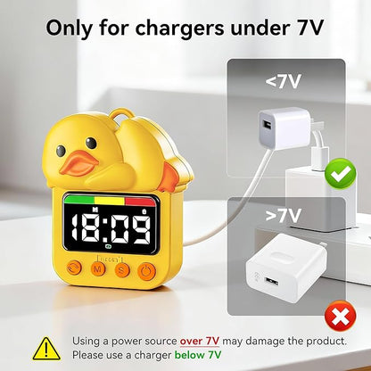 Doli Yearning Duck Shower Timer for Kids Waterproof Quacking Shower Clock Bathroom Magnetic Charging