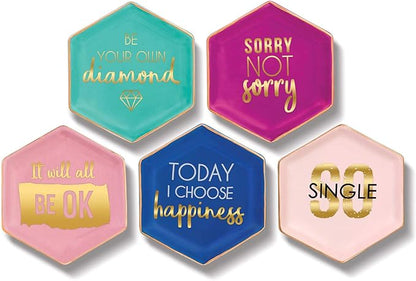 Stephanie Imports Ceramic Trinket Plate and Decorative Jewelry Dish (It Will All Be Okay)