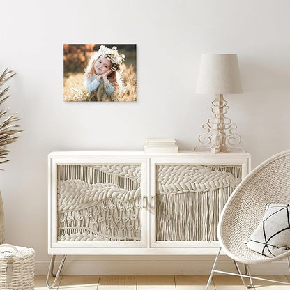 YYYYHPP Canvas Prints with Your Photos, Personalized Photo to Canvas Wall Art,Canvas Printing for Wedding, Family, Baby, Pets, Home Office Decor, Wrapped Frame 14"x11"
