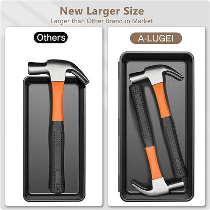 A-LUGEI【𝟰𝟲𝗣𝗖𝗦 & 5 Size】Tool Box Organizer Tray Divider Set, 【Black】 Desk Drawer Organizer, Garage Organization and Storage Toolbox Accessories Rolling Tool Chest Cart Cabinet WorkBench Small Part