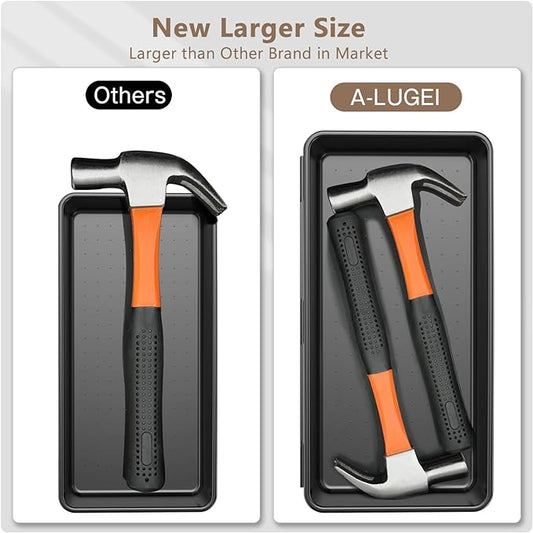 A-LUGEI【𝟰𝟲𝗣𝗖𝗦 & 5 Size】Tool Box Organizer Tray Divider Set, 【Black】 Desk Drawer Organizer, Garage Organization and Storage Toolbox Accessories Rolling Tool Chest Cart Cabinet WorkBench Small Part