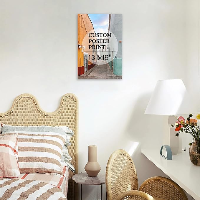 jenesaisquoi Custom Canvas Art Print 13" x 19", Upload Your Photo Image Custom Personalized Photo to Poster Printing Home Decor Wall Art Prints (Unframed)