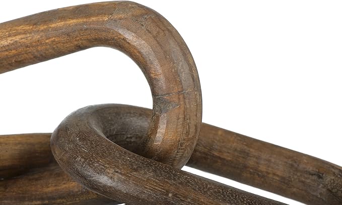 Creative Co-op Reclaimed Wood 3 Links Chain, Natural (DF3485)