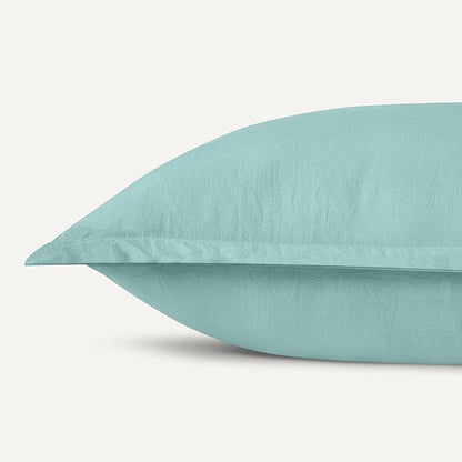 Amazon Basics Brushed Microfiber Comforter Set, Extra Soft with Natural Texture, 3-Piece, Queen/Full, Blue