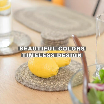 Homespice Grey Cloud Dining Placemats, Warm Country Decor, Set of 6, Grey - 13x19 Rectangle Table Mats - Vibrant Colors, Durable, Easy to Clean and Protects Furniture