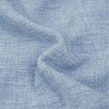 CaliTime Throw Pillow Covers Decorative 20 X 20 Inches Pack of 2 Cotton Thread Stitching Edges Solid Dyed Soft Chenille Cushion Cases for Couch Sofa Bed Living Room Farmhouse Baby Blue