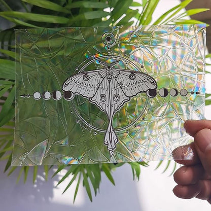 Olicard Suncatcher Sticker Indoor Rainbow Prism Film for Bedroom Decoration, Anti-Collision Window Decals for Bird Strikes, Sun Catchers, Rainbow Maker for Home Decor