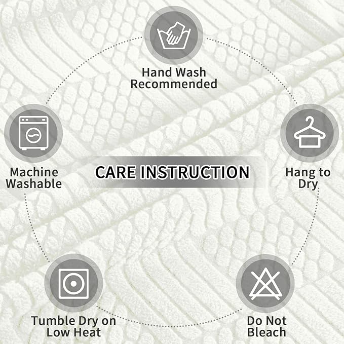 Easy-Going Waterproof Couch Cushion Covers for Couches and Sofas, Stretch Jacquard Sofa Seat Cover Replacement for Dogs, Pets & Kids, Durable Furniture Protector for Sofa Cushions, Ivory