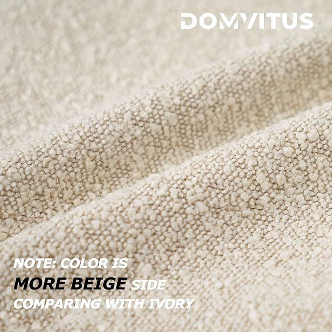 DOMVITUS Boucle Pillow Covers 12x20 Luxury Throw Pillow Covers Decorative Pillows for Bed Sofa Pillows for Living Room Accent Couch Pillows Soft Cushion Case, 1PC, Buttery Cream