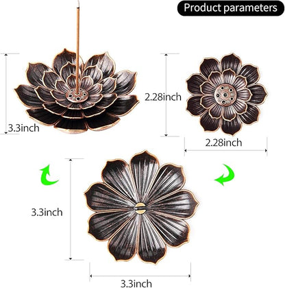 4Pack Incense Holder Cone Incense Burner Holder with Ash Catcher for Home Office Fragrance Accessories