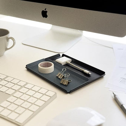 Aluminum Organizer Tray for Desk & Entryway - Minimalist Metal Catchall for Keys, Jewelry, Wallet | A6, Azure | by PROGETTO2.70