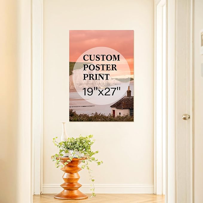 jenesaisquoi Custom Canvas Art Print 19" x 27", Upload Your Photo Image Custom Personalized Photo to Poster Printing Home Decor Wall Art Prints (Unframed)