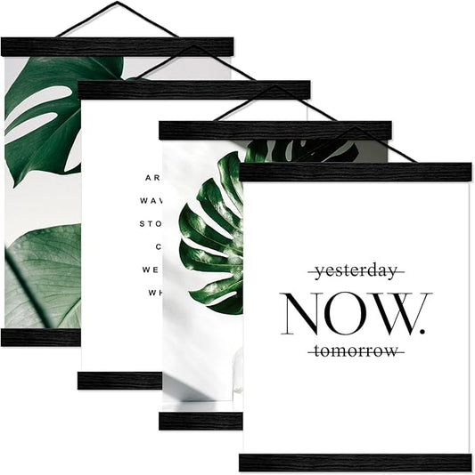 4 Pack Magnetic Picture Frames - 12x16 12x18 12x24 Poster Frame Hanger for Photo Picutre Canvas Artwork Art Print Wall Hanging