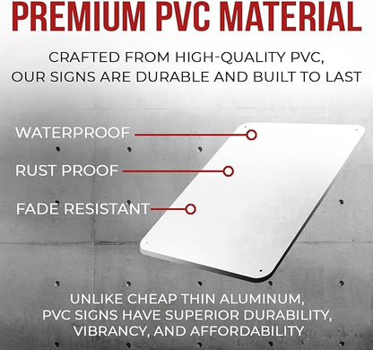 Custom Sign, Personalized Signs for Office, Business, Workplace, Warehouse, Airbnb, Warning Label, Delivery Red Border Signs, 8 x 12 Inches, Rust Free PVC, Waterproof, Hazard Information, Made in USA (Multi-color, 8 x 12")