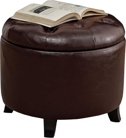 Convenience Concepts Designs4Comfort Round Storage Ottoman