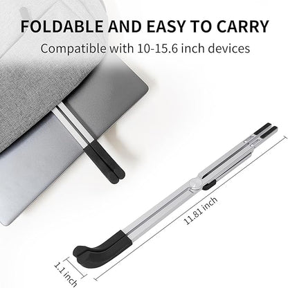 Protable Laptop Stand for Desk,Foldable Laptop Riser Holder,Ventilated Cooling Notebook Mount Computer Stand for 10-15.6” Laptops,Tablets，Aluminum