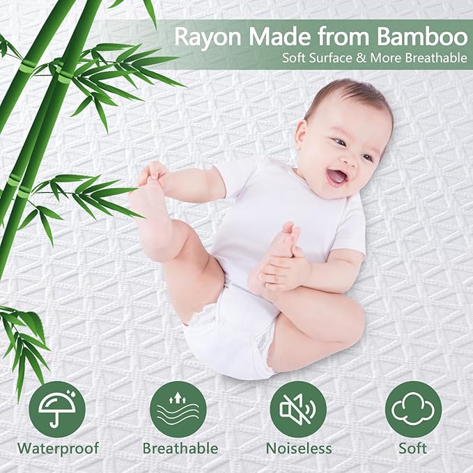 Premium Waterproof Mattress Protector Twin Size, Breathable Bed Cover 3D Air Fabric Cooling Mattress Pad Cover Smooth Soft Noiseless Washable, 8''-21'' Deep Pocket (White)