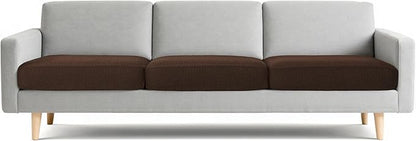 CHUN YI 3 Piece Couch Cushion Covers for XL-Sofa Seat Slipcovers Suitable with Spandex Jacquard Washable Fabric (3 Piece XL-Sofa Cushion Covers, Chocolate)